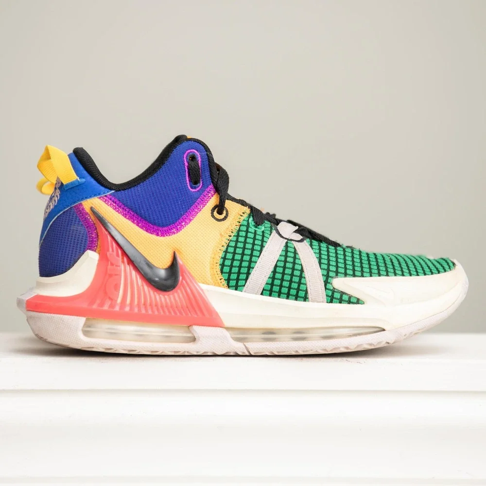 Nike LeBron Witness 7 Colorblock Basketball Shoes Bold Colorful Sneakers HighTop